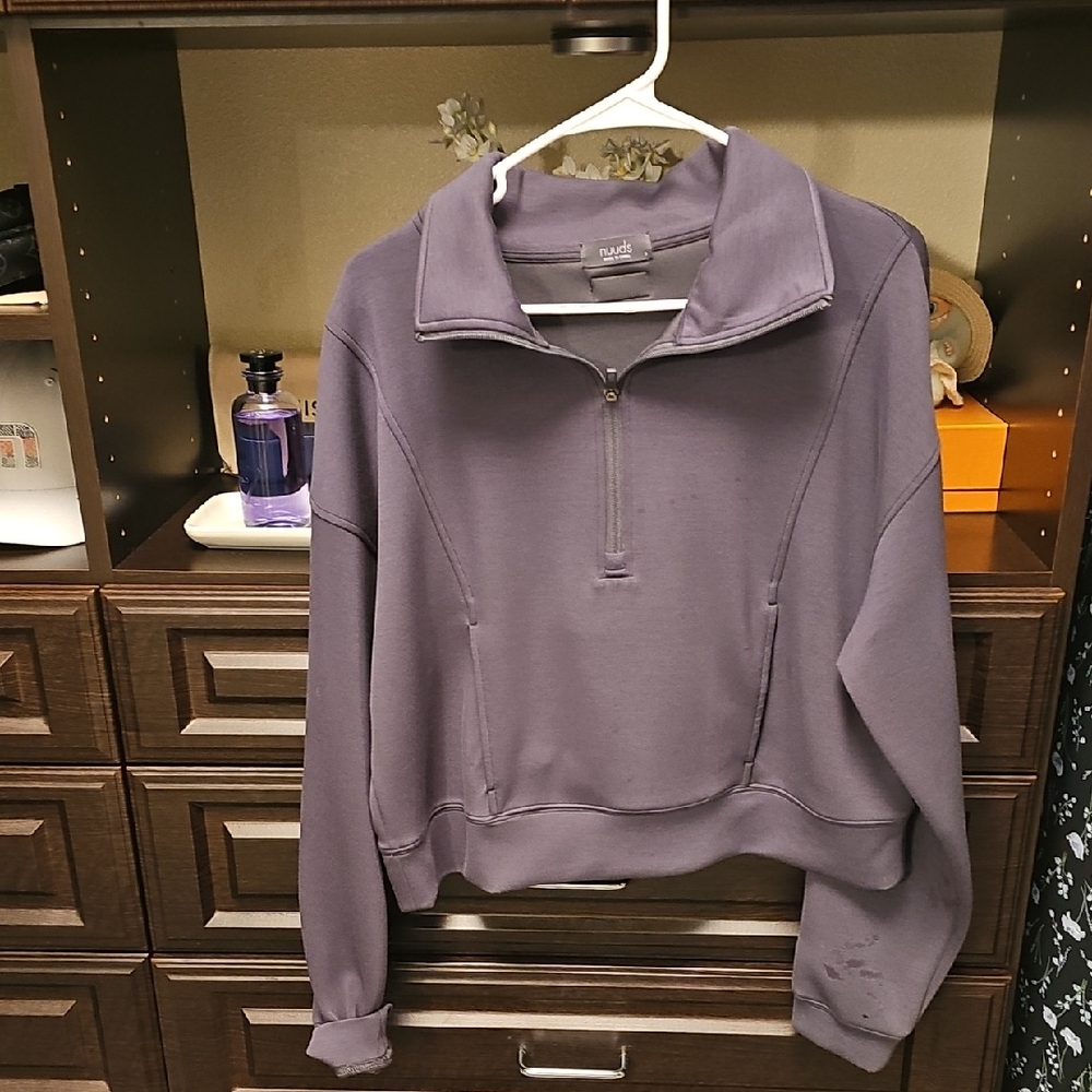 nuuds Navy Quarter-Zip Women's Sweater
